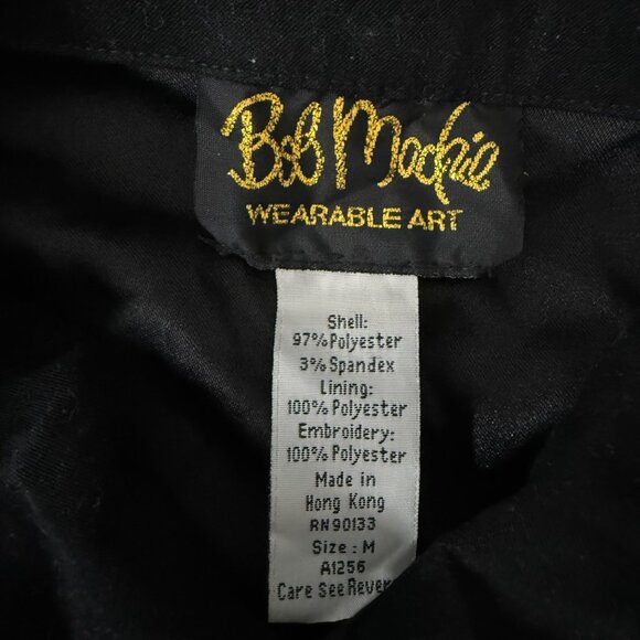 Bob Mackie Wearable Art Embroidered Black Jacket M - Picture 4 of 11